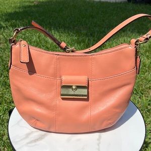 COACH Kristin Leather Top Handle Pouch